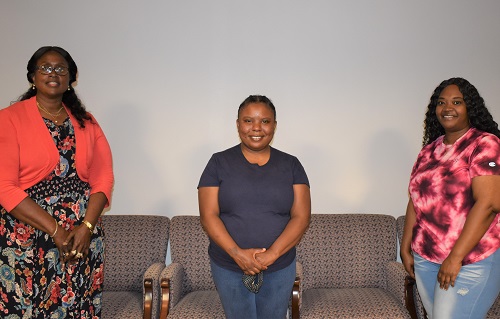 L to R: Rinsey  McSwain, Director of Ellisville State School; Cierra Keller and Rameshia White