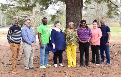 (Left to Right): Chris Phillips, NHA Assistant of Pecan Grove Unit; Kevin Polk, Director of Units; Curtis Trotter; Michaela Parrett; Linda McCary; Mary Graham; Lisa Holifield; and Donte Paicely; (Not Pictured: Joslynn Davis, Denise Cooley, and Jamie Jackson)