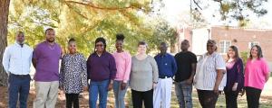 (Left to Right): (Administrators) Chris Phillips, NHA Assist. Hillside Unit; Tim McCormick, Richton Comm. Homes Dir.; Cathy Lindsey, Dir. Of Residential Services; (Winners) Mary Graham, Skylar Robertson, Michaela Griffith, Tony Hinton, Ta’Quan Hicks, Georgia Moffett; (Administrators) Amy Smith, NHA Pecan Grove Unit; Andrea Walters, NHA Paul D. Cotten, Sr. Unit; and (Winners Not Pictured) Kimetha Flowers.
